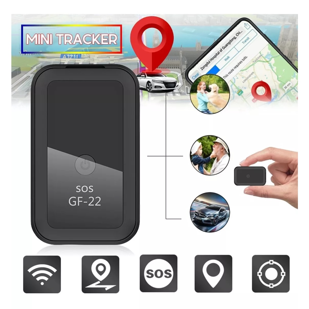 Rastreador Navegador Gps Mini Localizador Tracker Relevador