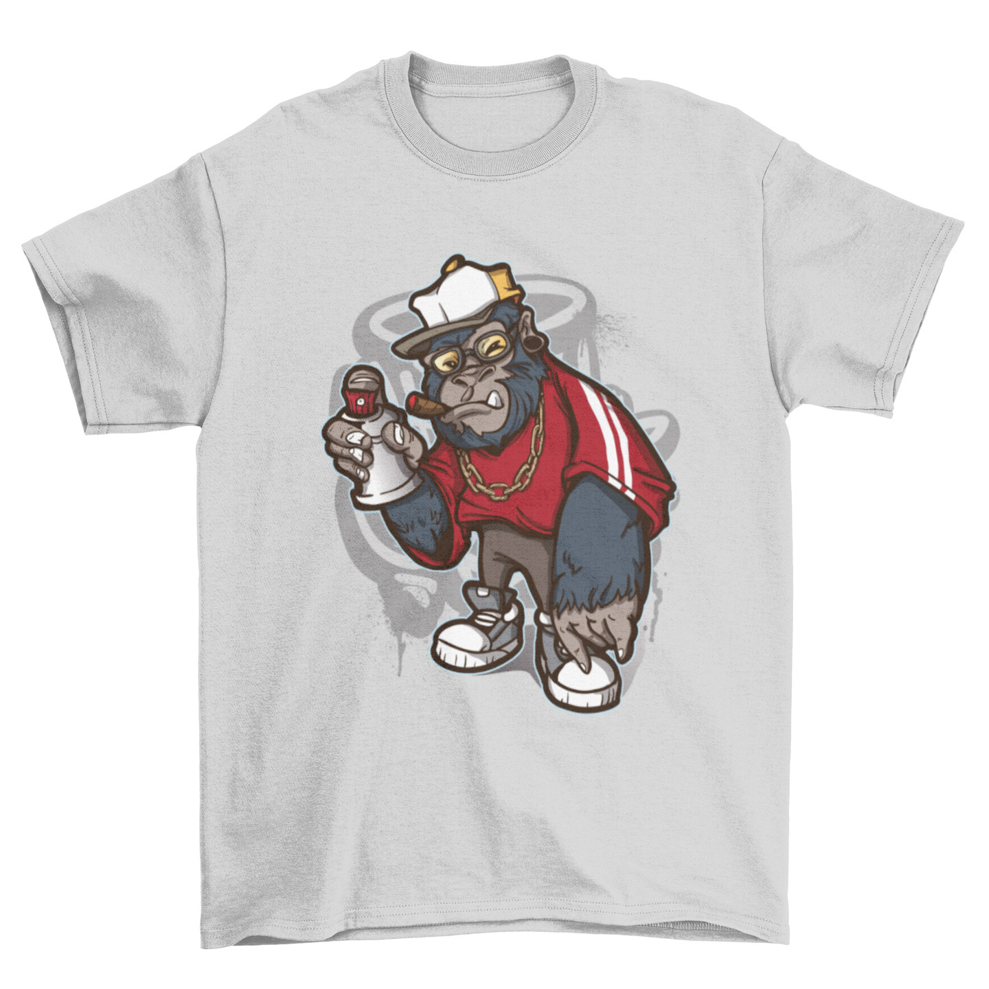 Playera Caballero y Dama Gorila Graffiti Animales Cool
