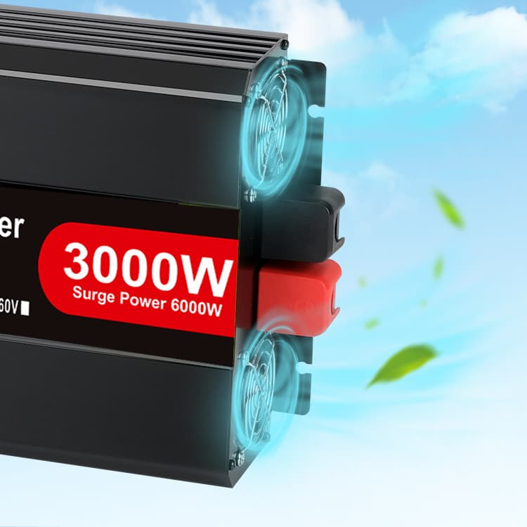 Inversor de Onda Pura 3000 Watts para Paneles Solares con Pantalla Display Sistema de Enfriamiento Inteligente Puertos USB de Carga Rapida Alta Resistencia a la Intemperie y Avanzados Sistemas de Proteccíon Master EL-INVP3000W
