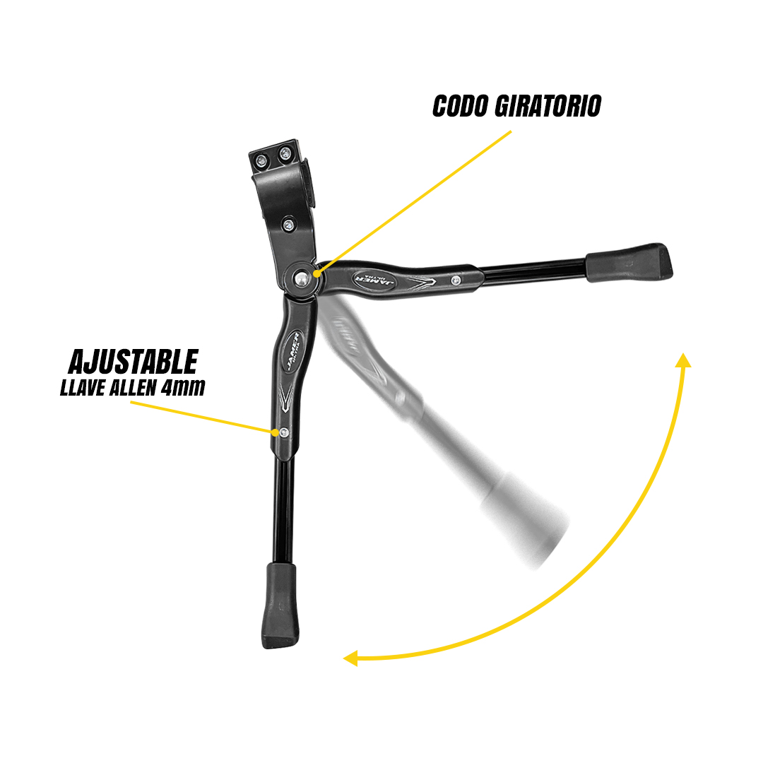 Parador Bicicleta Pata Central Ajustable Rodado 24-29