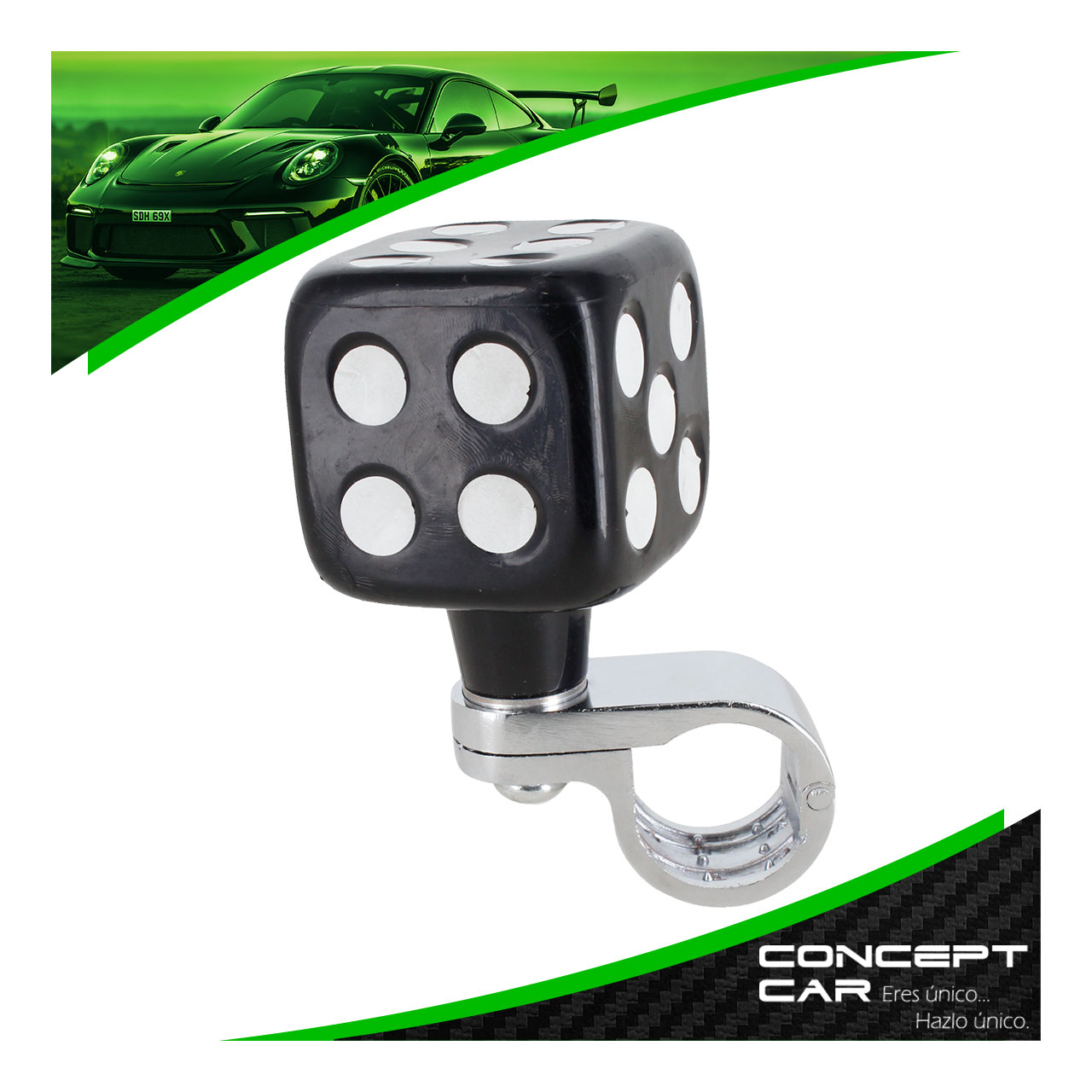 Perilla Para Volante Universal Camion Trailer Diseño Dado