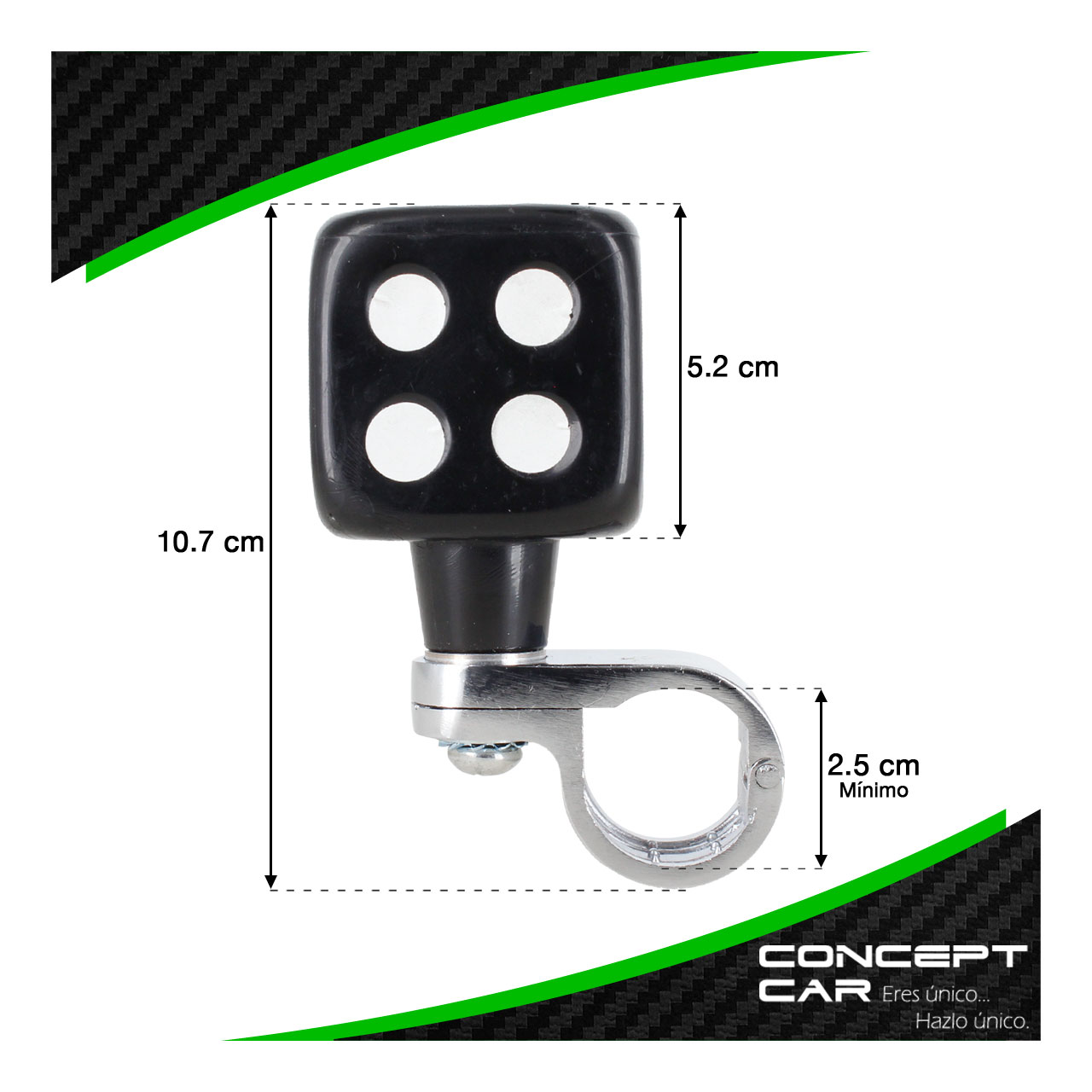 Perilla Para Volante Universal Camion Trailer Diseño Dado
