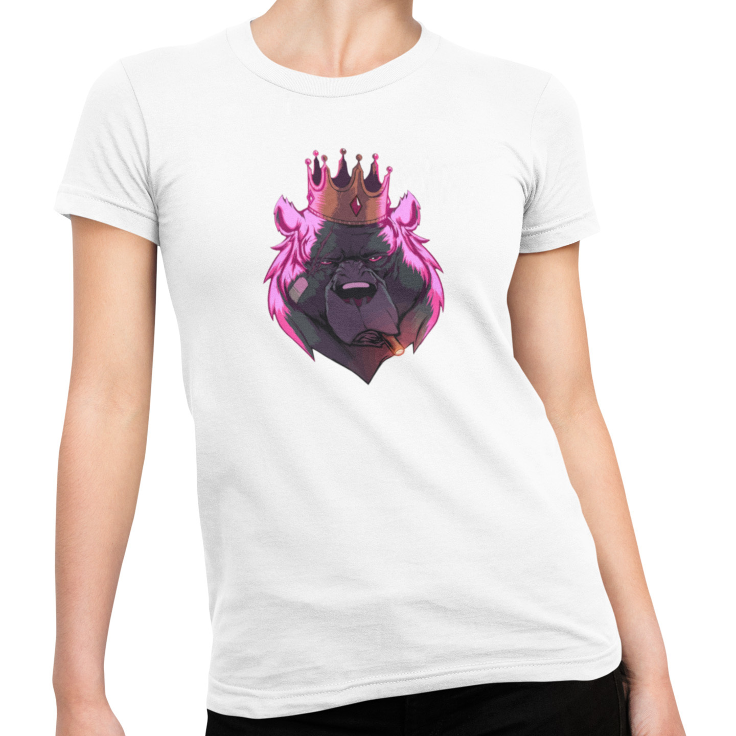 Playera Caballero, Niño y Dama Oso con Corona Cool