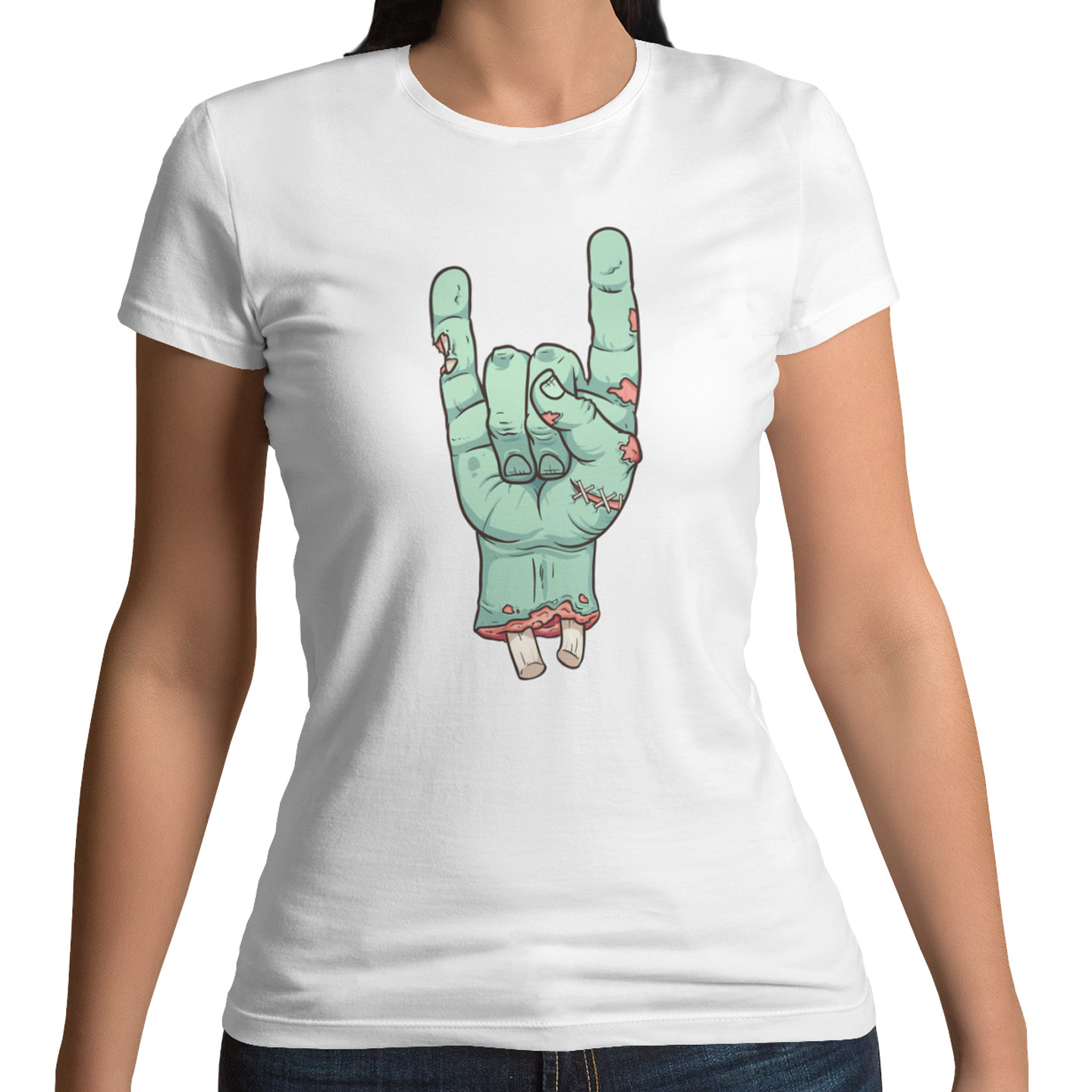 Playera Caballero y Dama Mano Zombie Zombies