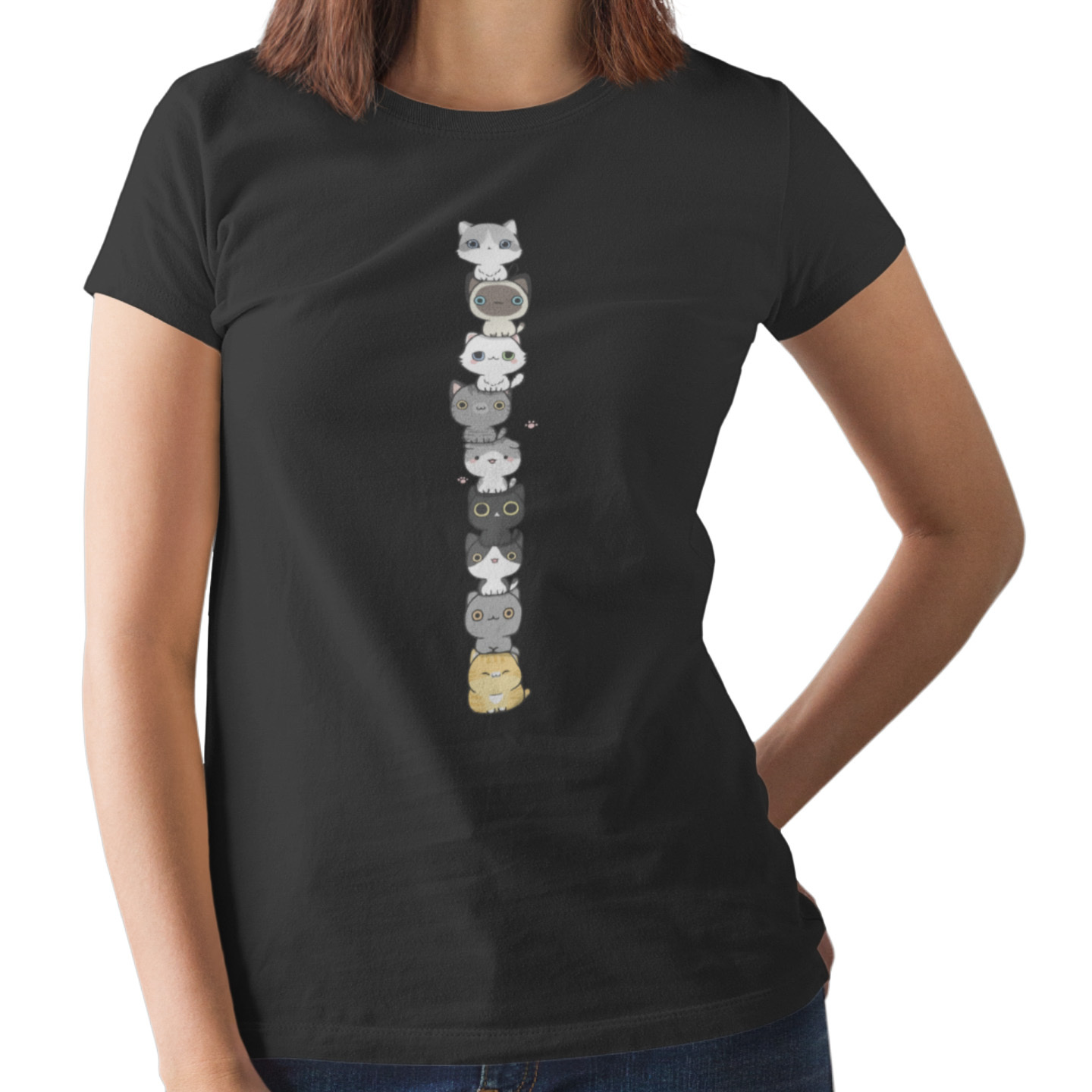 Playera Dama y Caballero Gatitos Tiernos Colores Animales