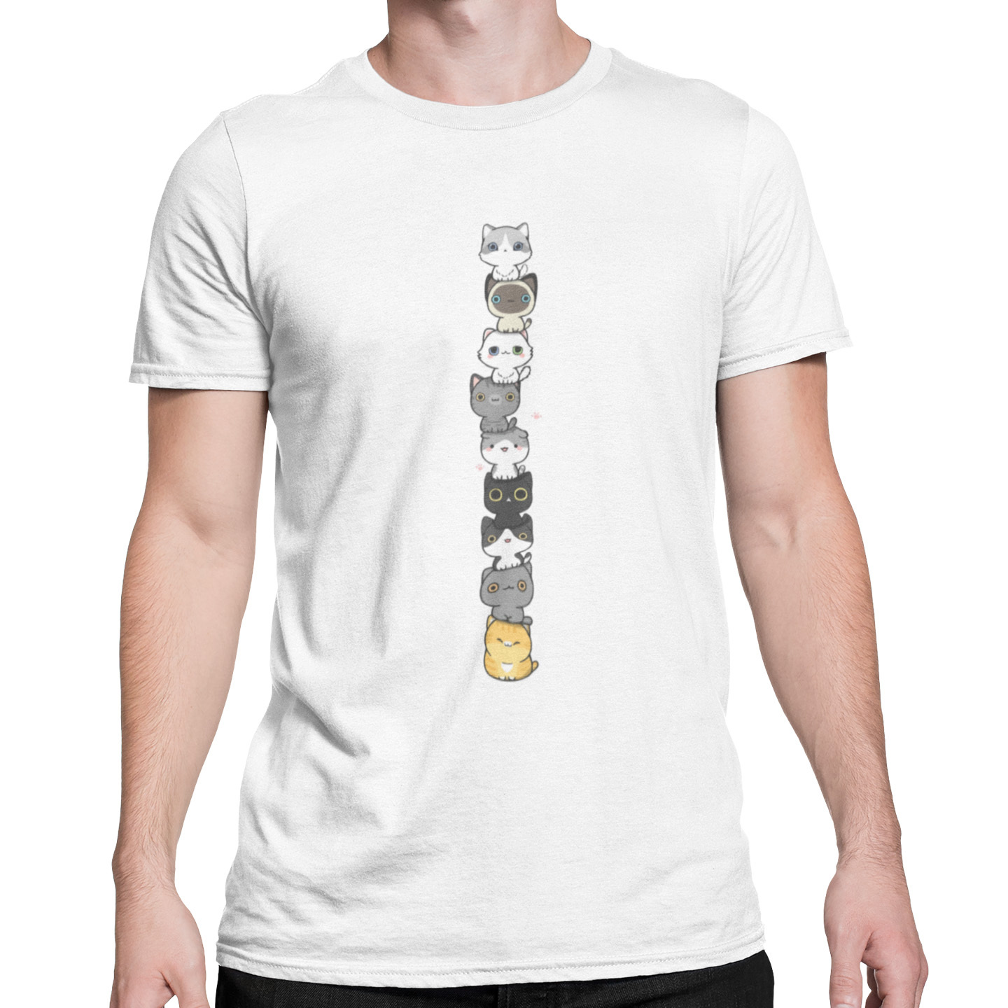 Playera Dama y Caballero Gatitos Tiernos Colores Animales