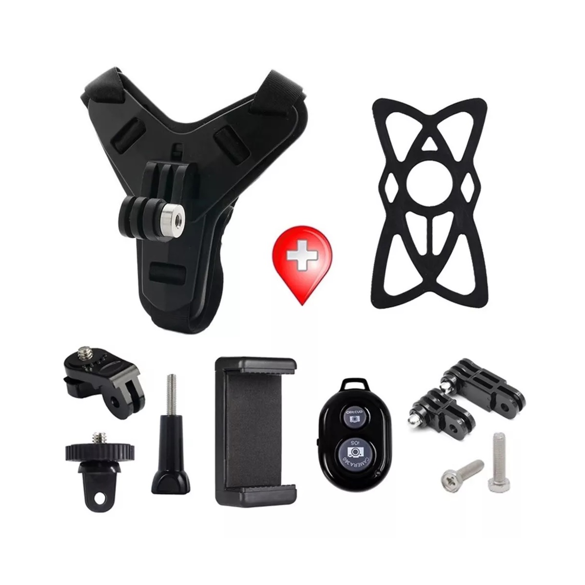 Base Soporte De Casco Para Celular Motocicleta +control Remoto