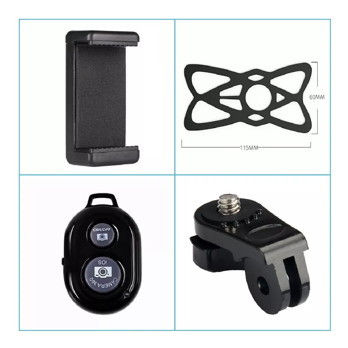 Base Soporte De Casco Para Celular Motocicleta +control Remoto