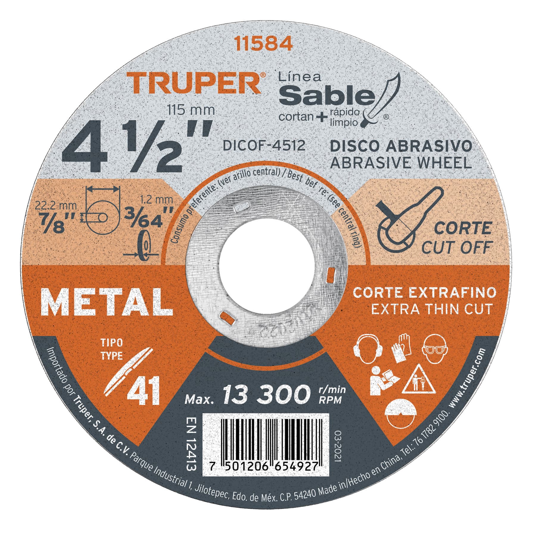 Esmeriladora Angular 4-1/2, +4 Discos Piedra Metal Desbaste.