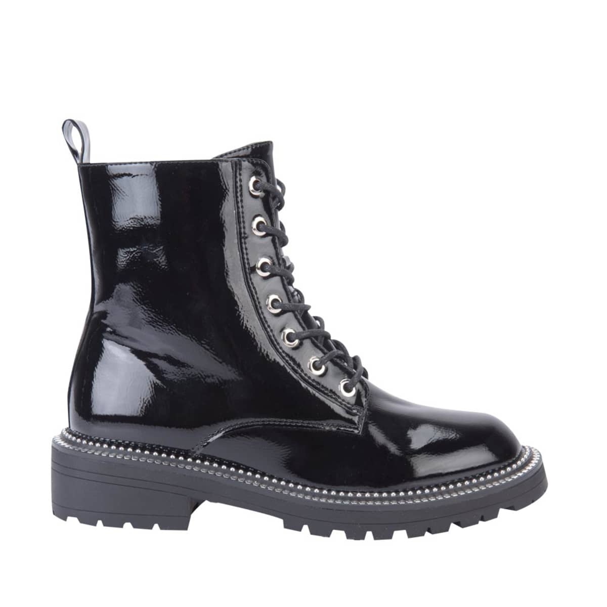 Botin militar negro mujer new arrivals