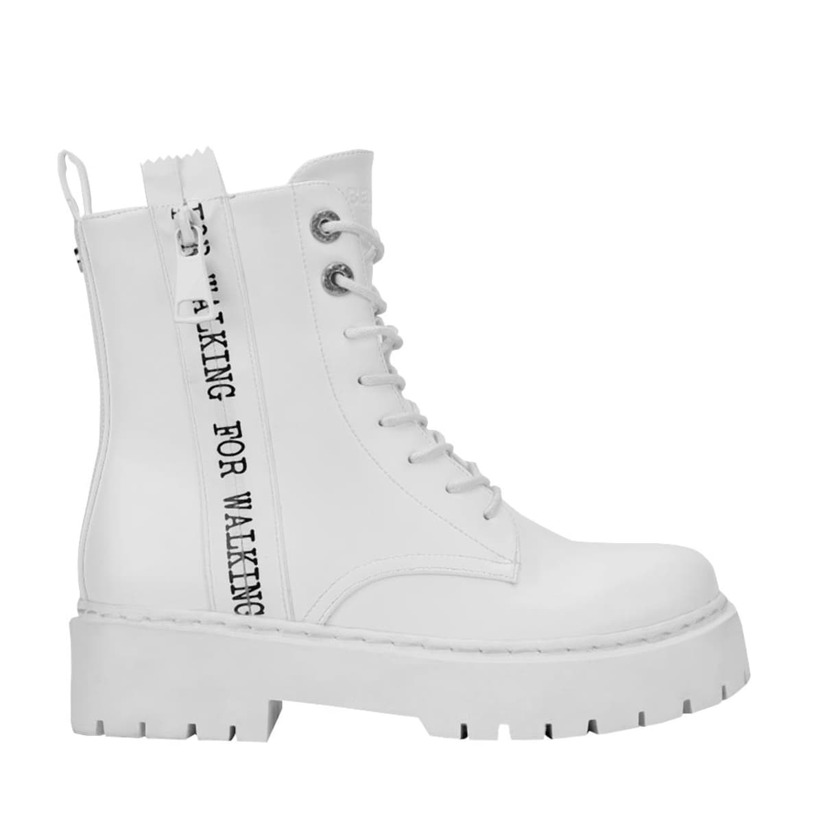 Bota militar blanca discount mujer