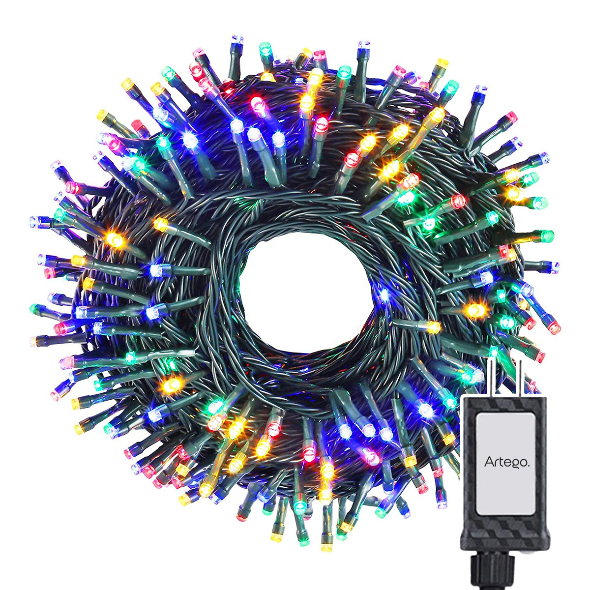 Luces serie de navidad 200 led interior exterior Decoración árbol de navidad eventos bodas LED christmas string lights con temporizador Artego Multicolor