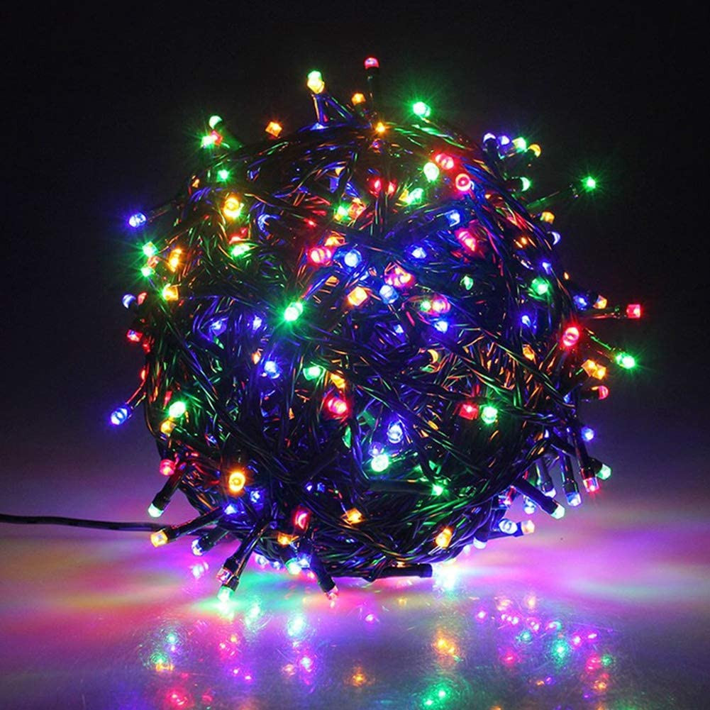 Luces serie de navidad 200 led interior exterior Decoración árbol de navidad eventos bodas LED christmas string lights con temporizador Artego Multicolor
