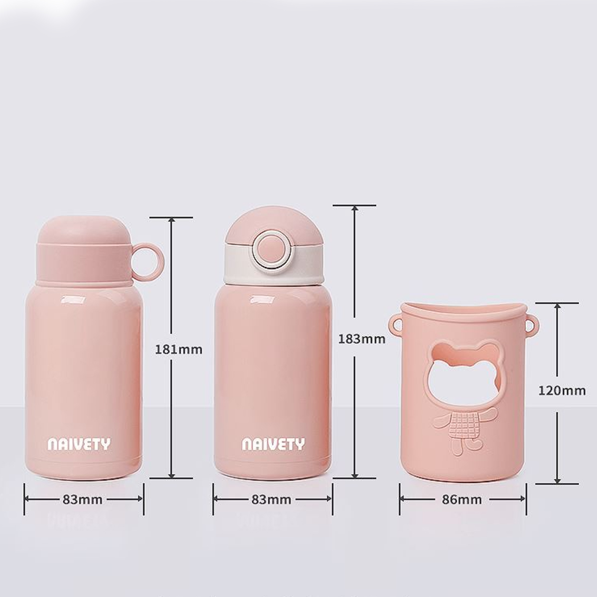 Termo Para Frio Y Caliente Niños Varios Diseños Morado Lila 2en1