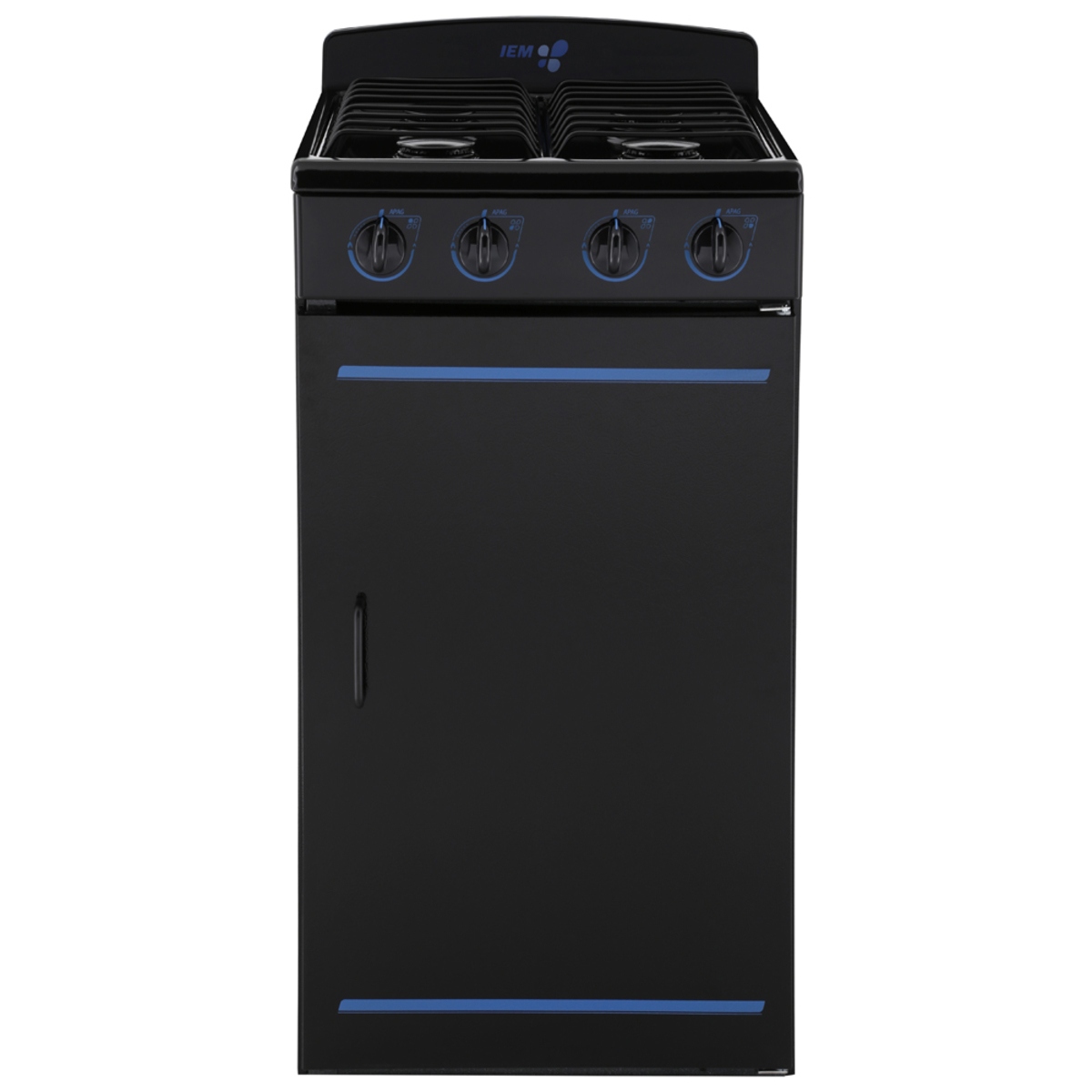 ESTUFA DE PISO IEM PIG5101NN0 4 QUEMADORES SIN HORNO NEGRA ORT**