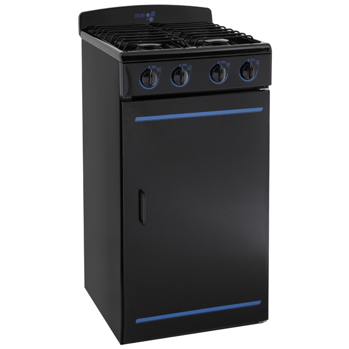 ESTUFA DE PISO IEM PIG5101NN0 4 QUEMADORES SIN HORNO NEGRA ORT**