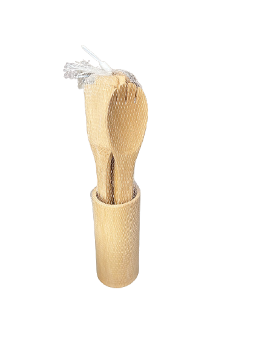 Set 5 Utensilios Cocina + Base De Madera Bamboo – Dulces Sabores