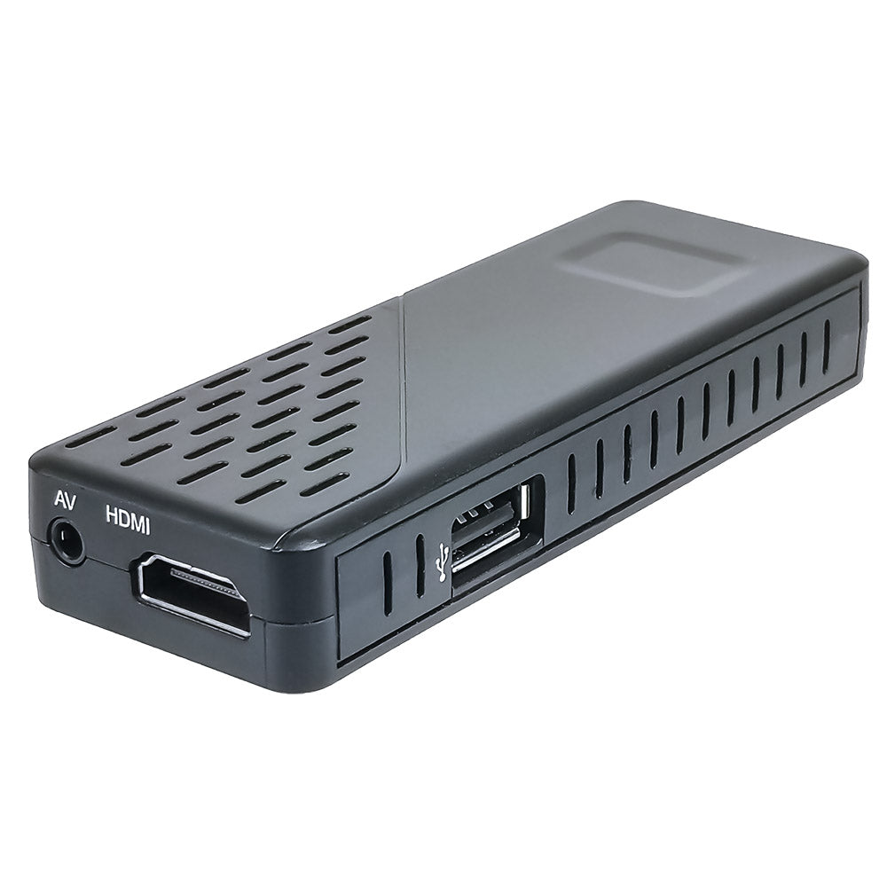 Master Decodificador Sintonizador Digital de Señal de Television Abierta para Televisores Analogicos (de Cinescopios Anteriores a Pantallas) Graba Programas y Reproduce Imagenes Musica y Videos desde USB Master TDT-STICK