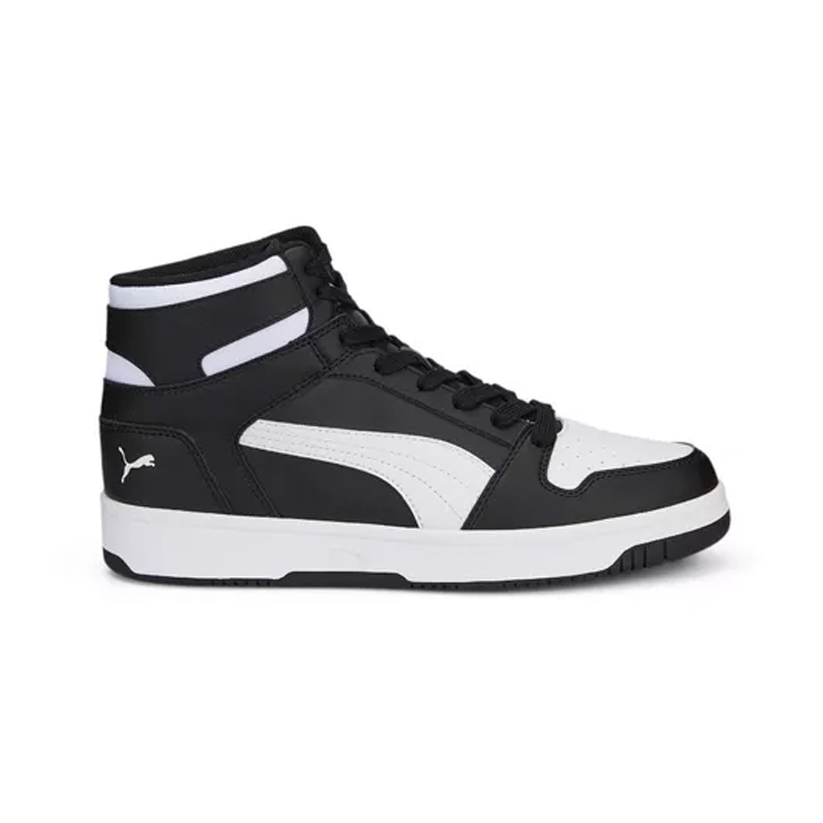 Tenis Puma Rebound Layup  SL Jr Blanco Negro Botita Joven Casuales Originales