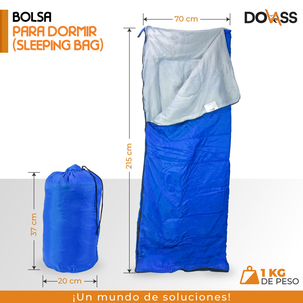 Bolsa para Dormir Sleeping Bag Tipo Colchoneta De 220 Cm De Alto por 75 Cm De Ancho Ideal para Acampar y para Viajes Perfecto para Cualquier Aventura al Aire Libre