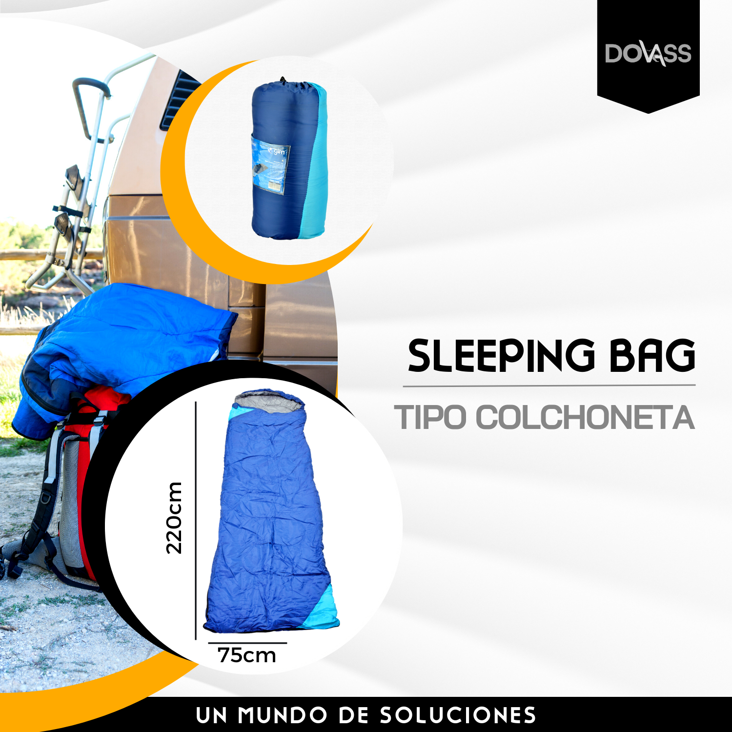 Bolsa para Dormir Sleeping Bag Tipo Colchoneta De 220 Cm De Alto por 75 Cm De Ancho Ideal para Acampar y para Viajes Perfecto para Cualquier Aventura al Aire Libre