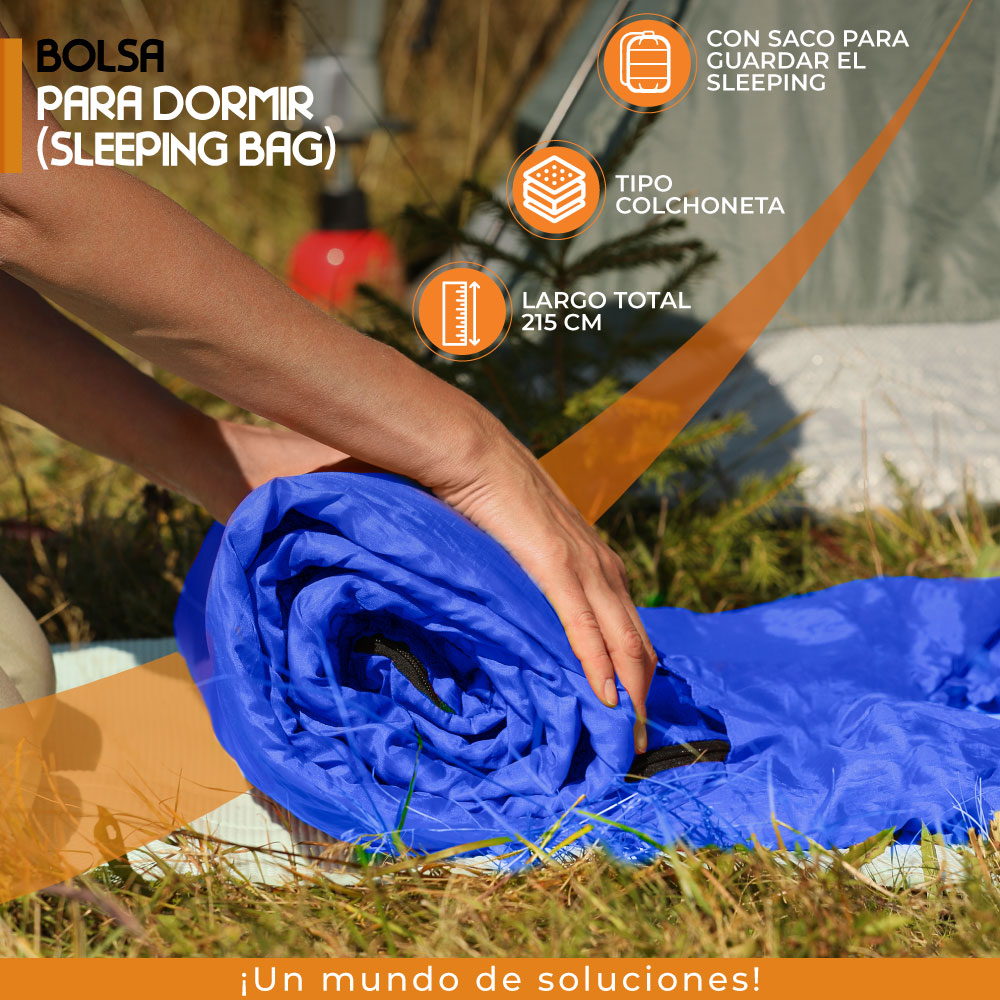 Bolsa para Dormir Sleeping Bag Tipo Colchoneta De 220 Cm De Alto por 75 Cm De Ancho Ideal para Acampar y para Viajes Perfecto para Cualquier Aventura al Aire Libre