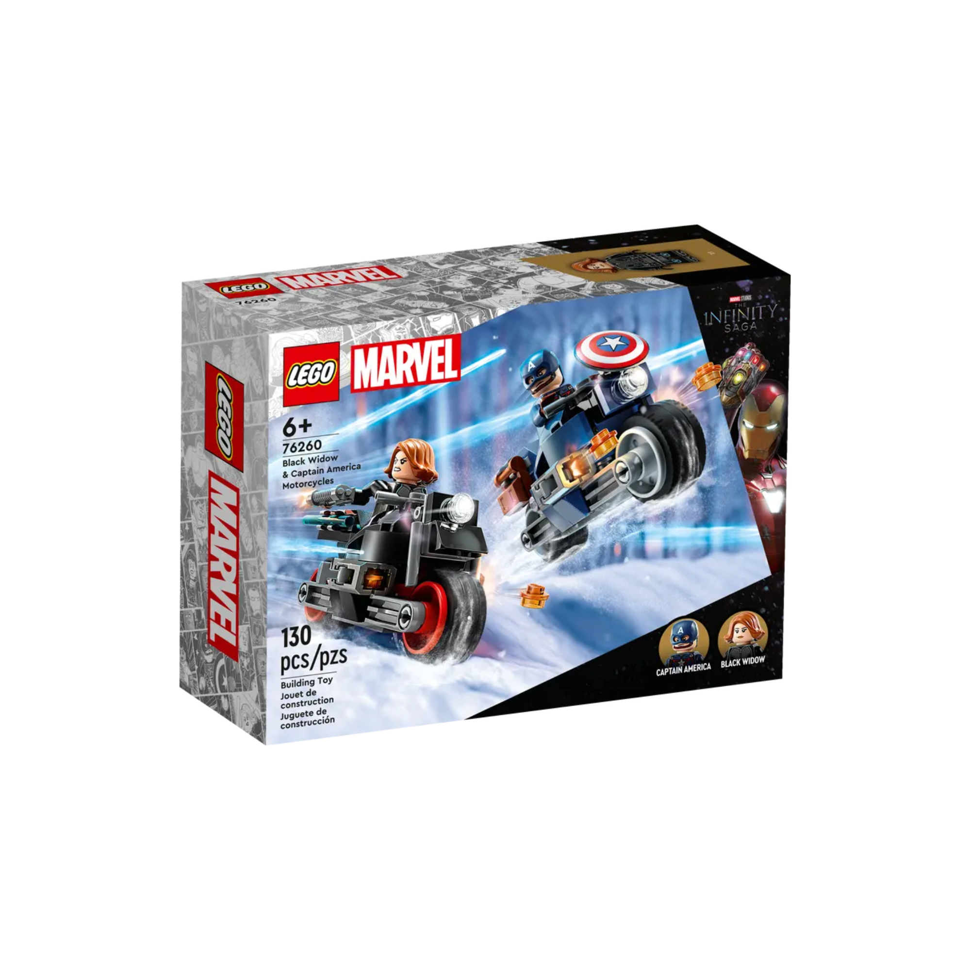 Lego 76260 Motos de Viuda Negra y el Capitán América