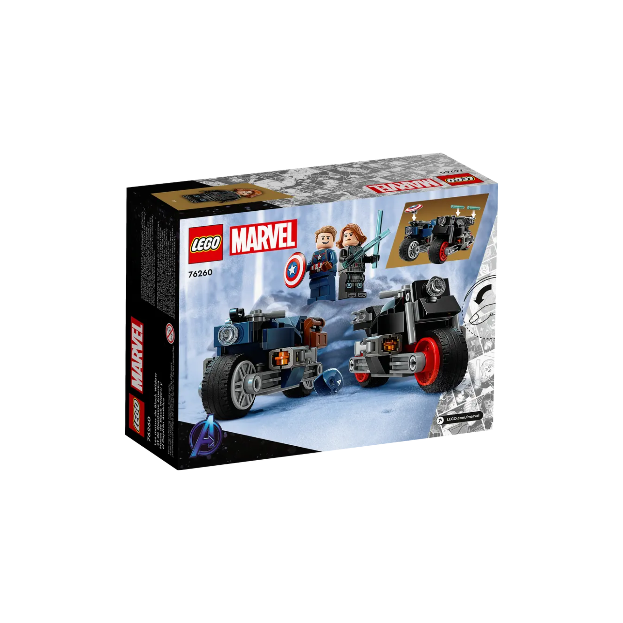 Lego 76260 Motos de Viuda Negra y el Capitán América