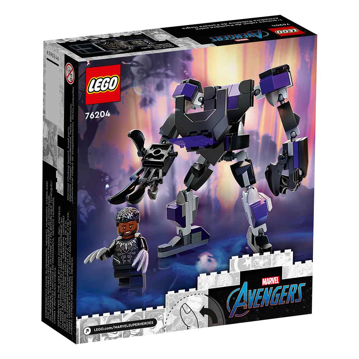 Lego Avengers Armadura Robótica de Pantera Negra 124pzs