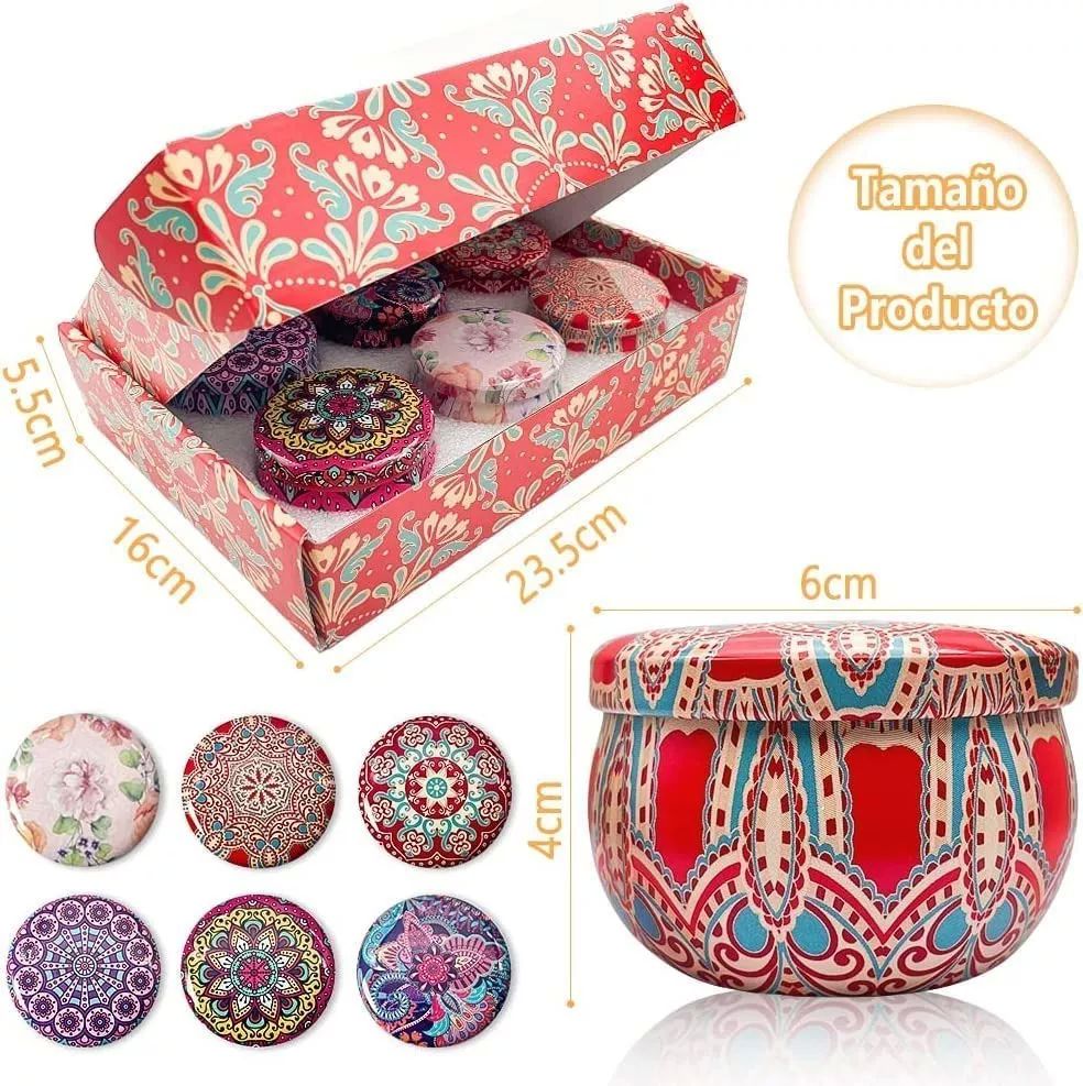 Velas Aromáticas Y Decorativas, 6 Pack De Velas De Cera Soya