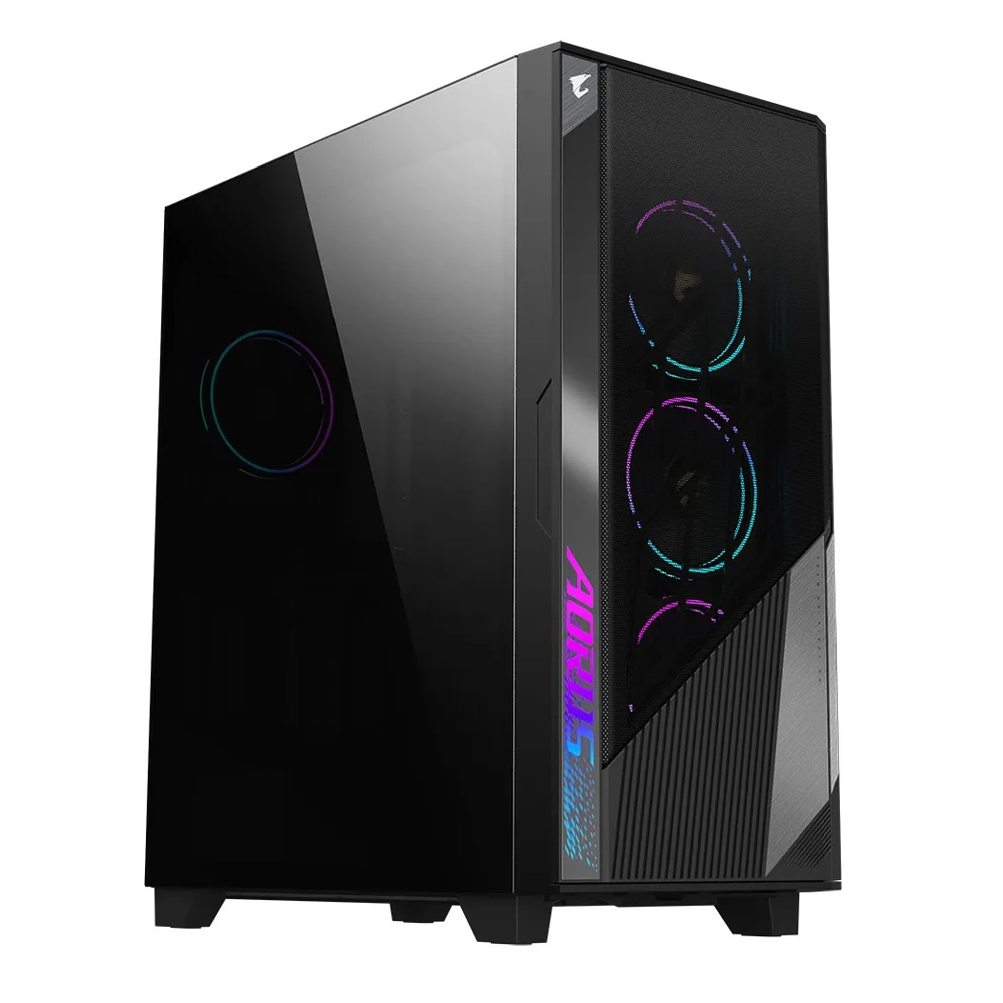 Gabinete AORUS C500 Glass con Ventana RGB Midi-Tower Mini-ITX USB 3.0 sin Fuente ARGB Negro