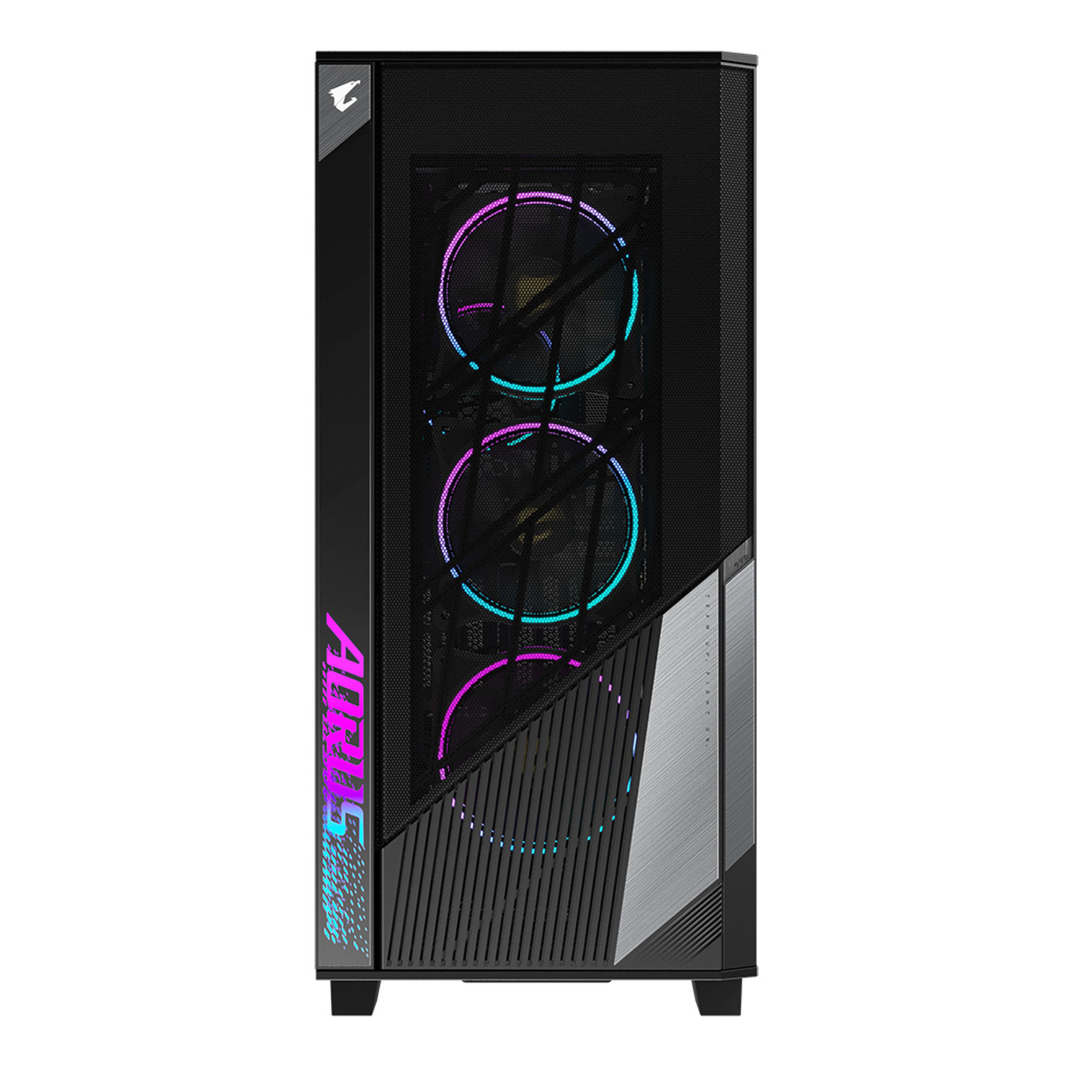 Gabinete AORUS C500 Glass con Ventana RGB Midi-Tower Mini-ITX USB 3.0 sin Fuente ARGB Negro