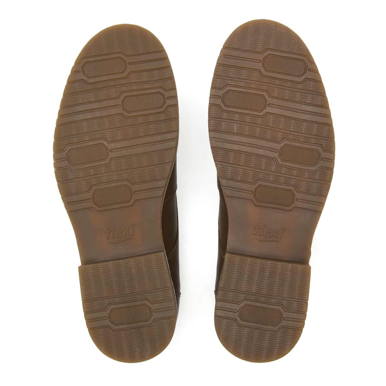 Zapatos Derby Escolar Para Niños Flexi Piel Lisa 50914 Tan