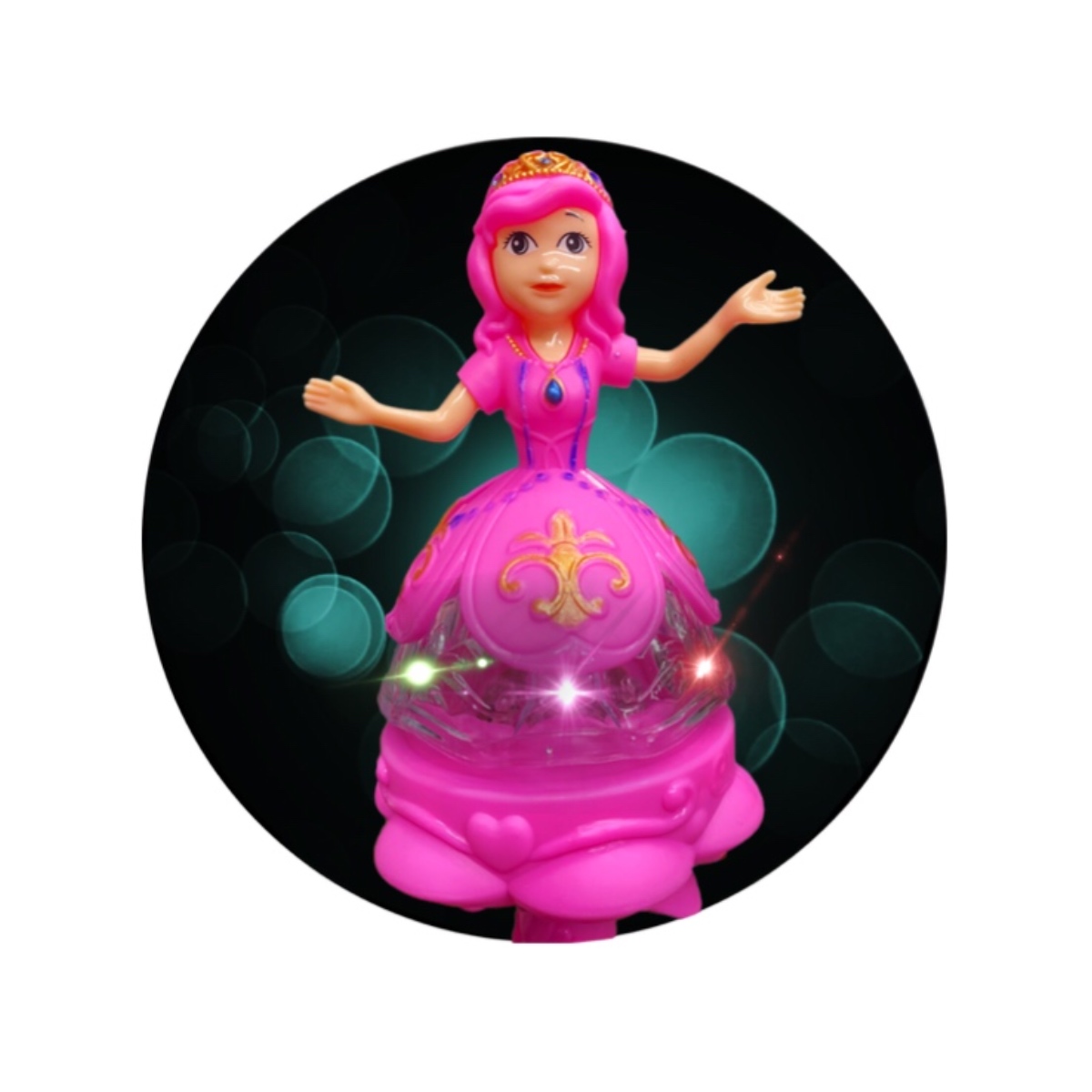 3 Varita Cetro Musical Princesa Giratorio Luces Led Juguetes