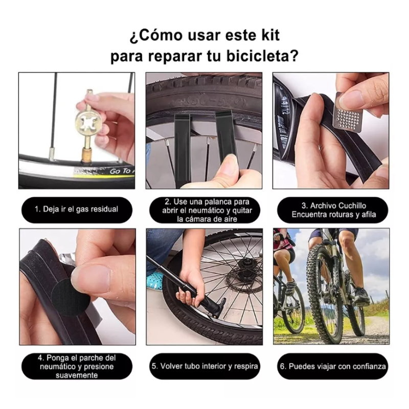 Kit De Herramientas Para Bicicletas Reparación 16 En 1.