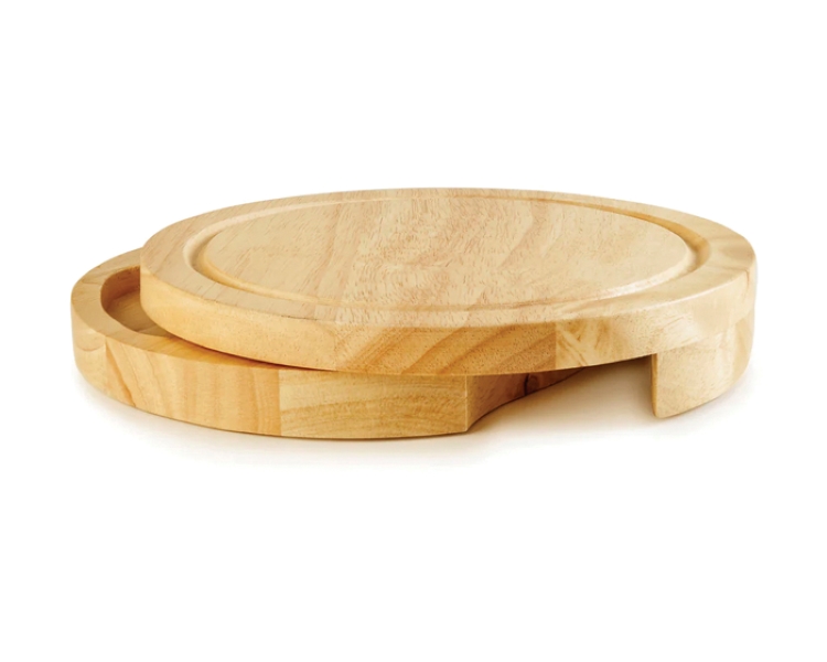 Tabla con asa giratoria para cortar queso y carnes frías