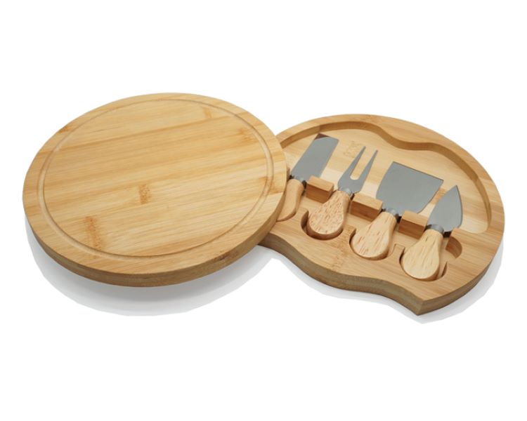 Tabla con asa giratoria para cortar queso y carnes frías