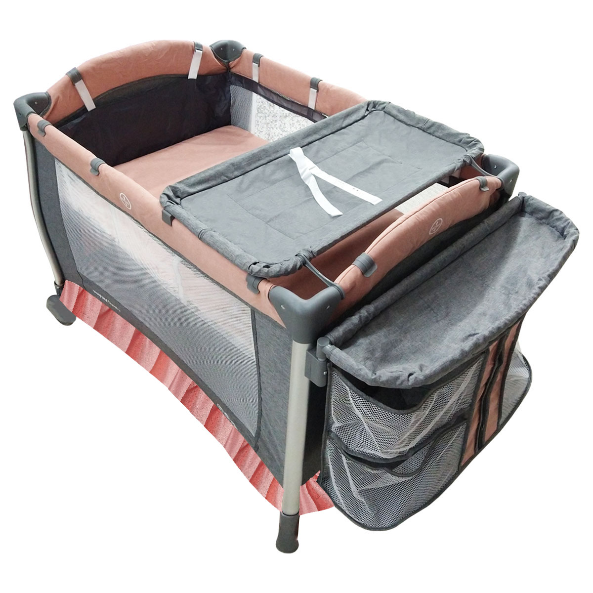 Cuna Corral AEIOU P20 Rosa Gris