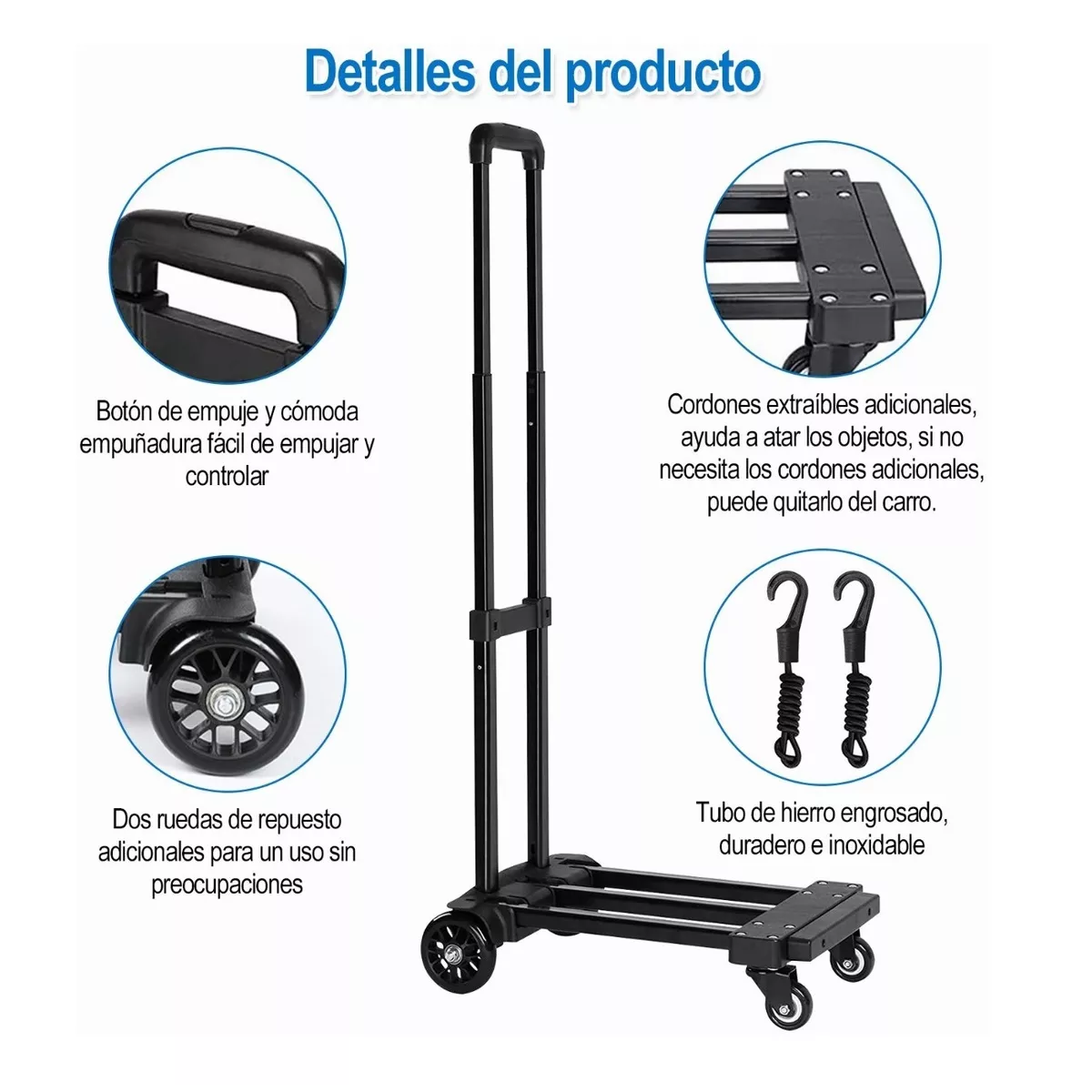 Diablo De Carga Plegable Con Extensible Capacidad 100 Kg