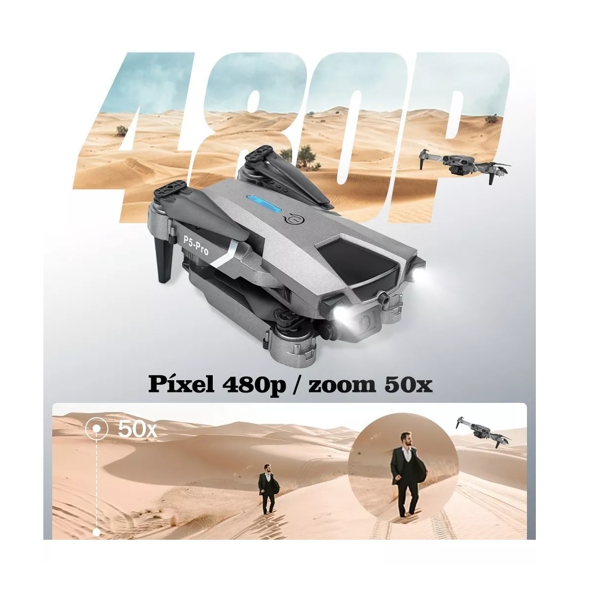 Mini Drone Plegable Con Cámara Evasión Automática Obstáculos