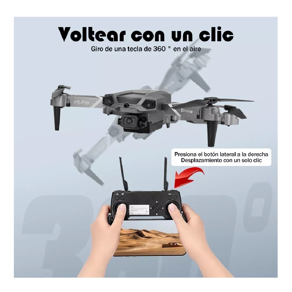 Mini Drone Plegable Con Cámara Evasión Automática Obstáculos
