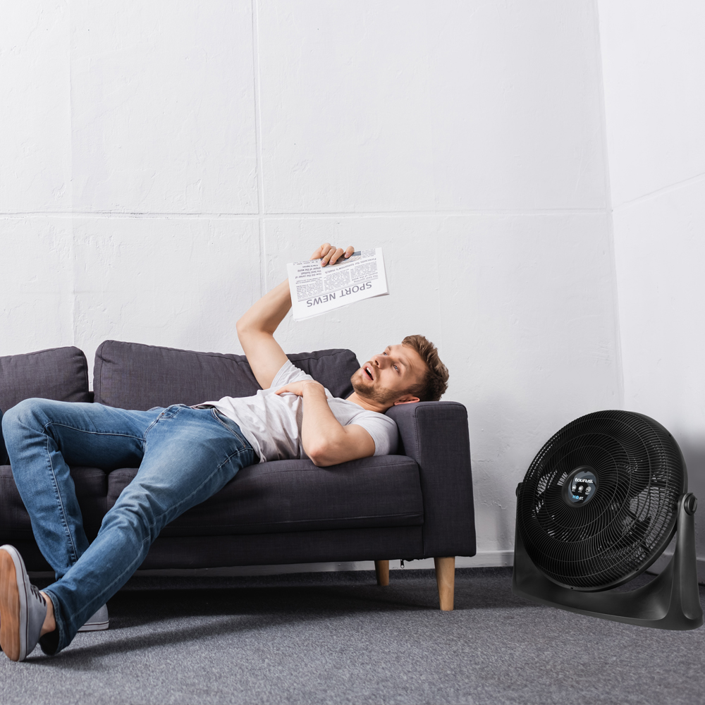 Ventilador 2 en 1 de Piso Pared 20 Pulgadas 3 Velocidades 5 Aspas Rush Ventilador con rejillas de plástico