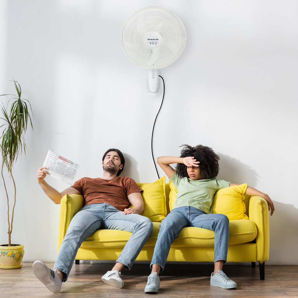 Ventilador de pared Taurus Bolt 16 Pulgadas 3 aspas Funcionamiento fijo y 150 gRADOS oscilatorio Reduce el nivel de ruido