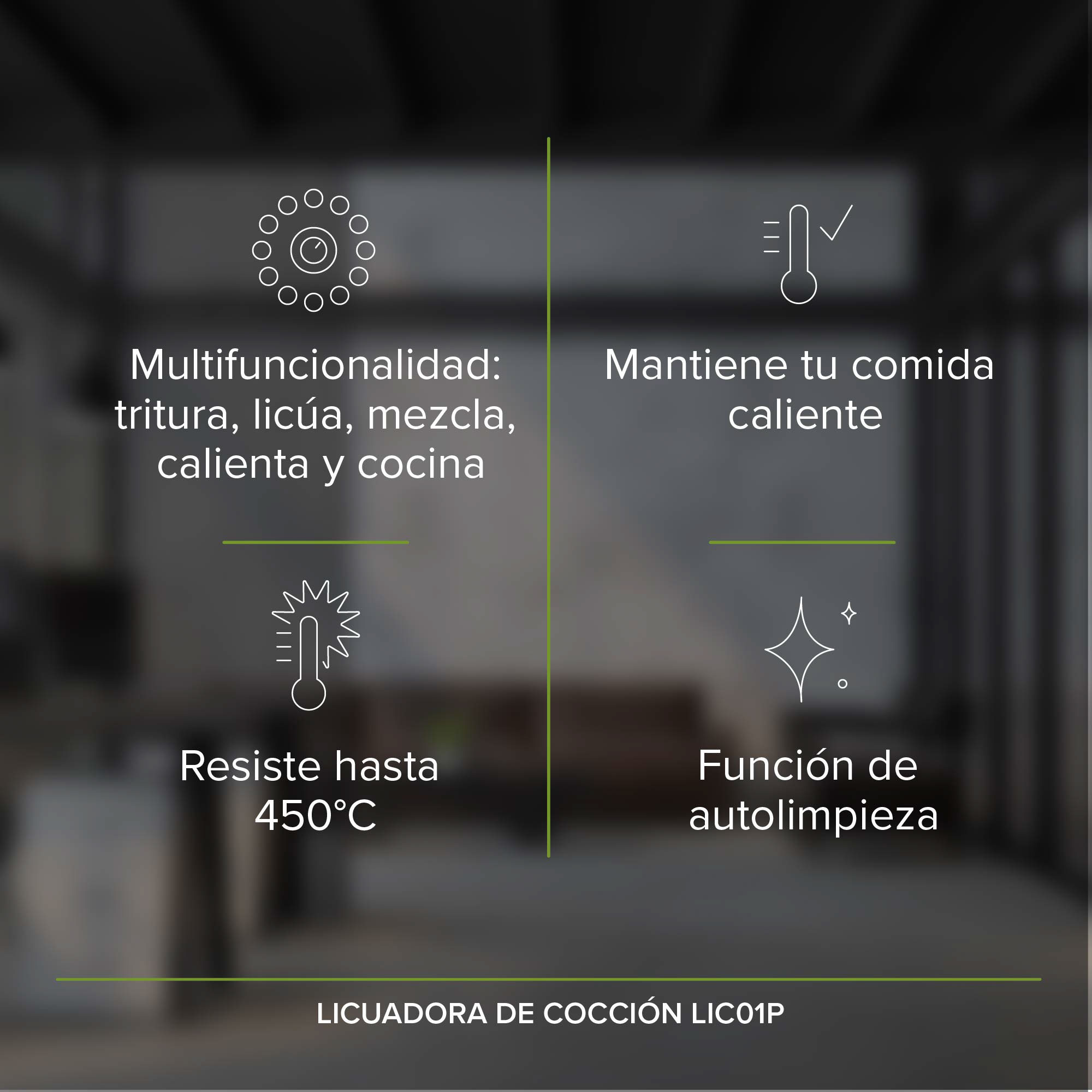Licuadora De Cocción 1200 W Panel Touch 1.75 Litros Avera LIC01P