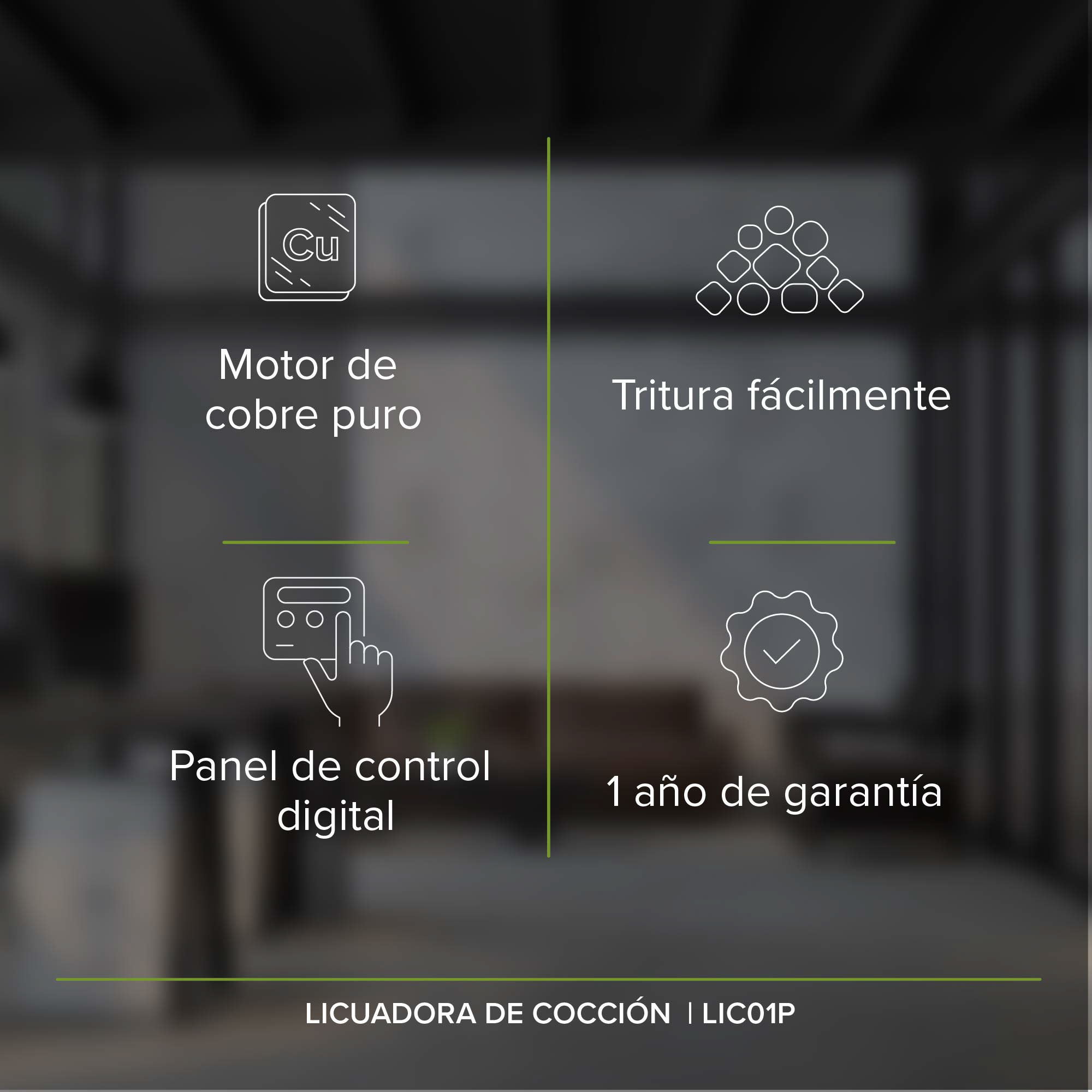 Licuadora De Cocción 1200 W Panel Touch 1.75 Litros Avera LIC01P