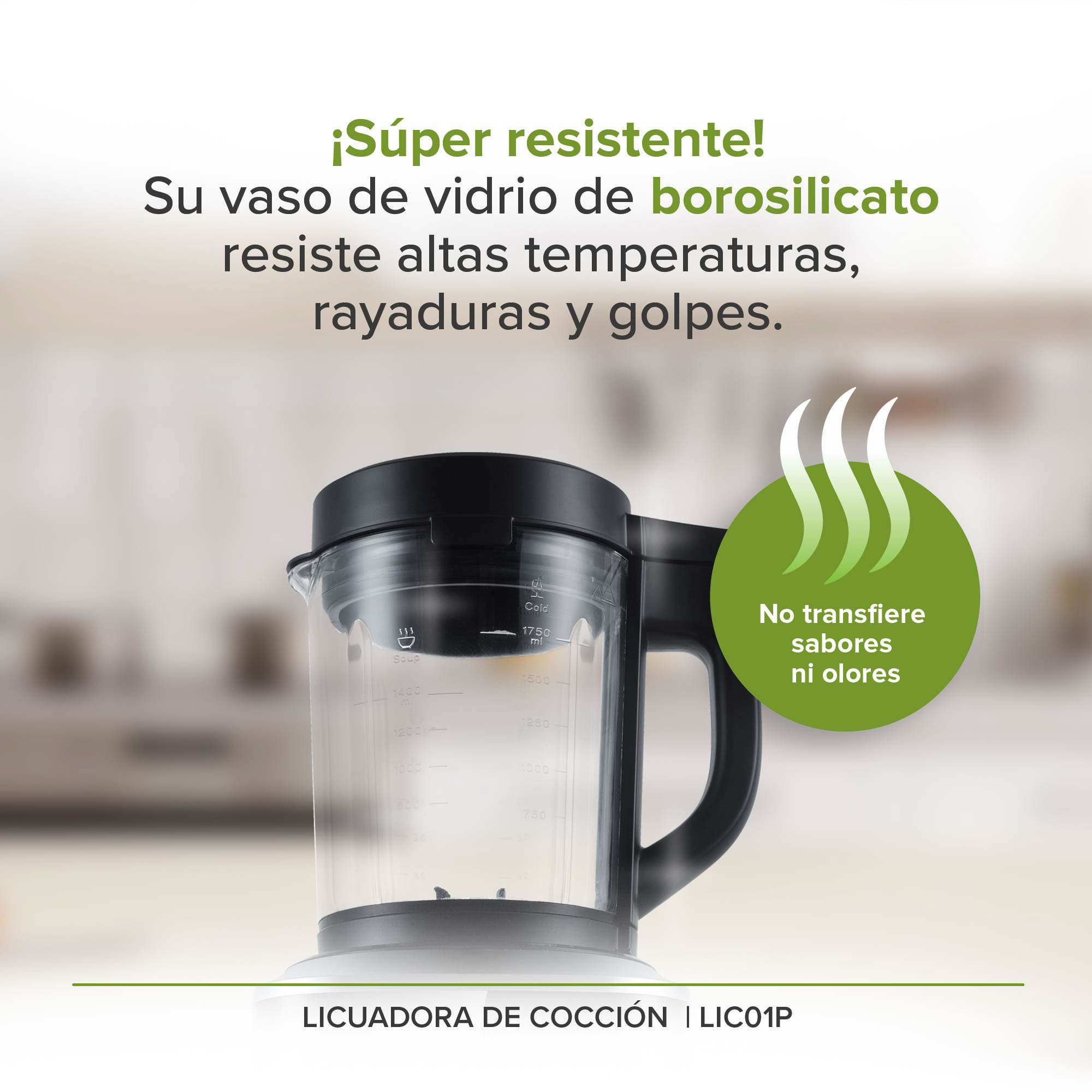 Licuadora De Cocción 1200 W Panel Touch 1.75 Litros Avera LIC01P