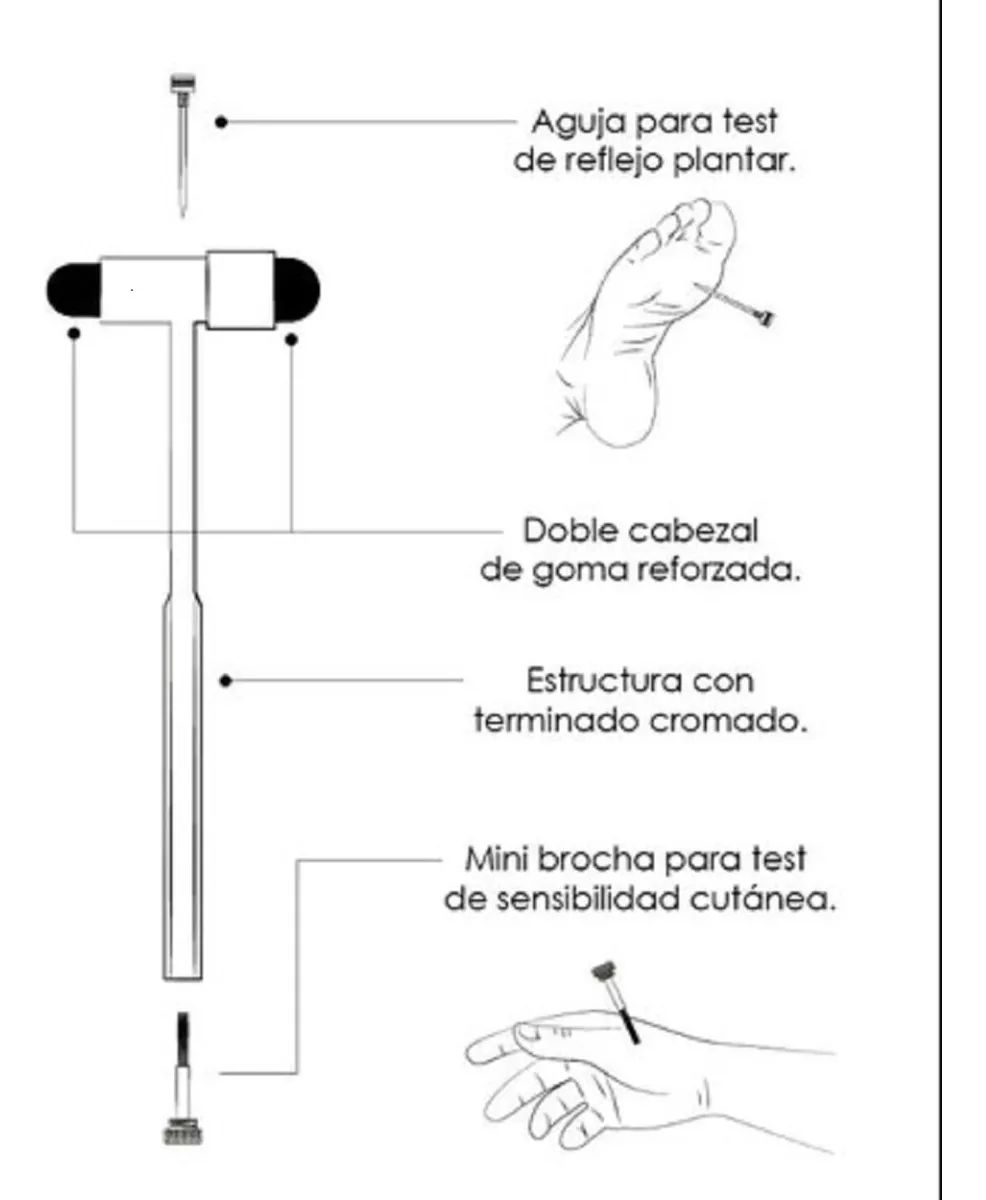 Martillo Buck P/reflejos Diagnostico Acero Inoxidable Hergom