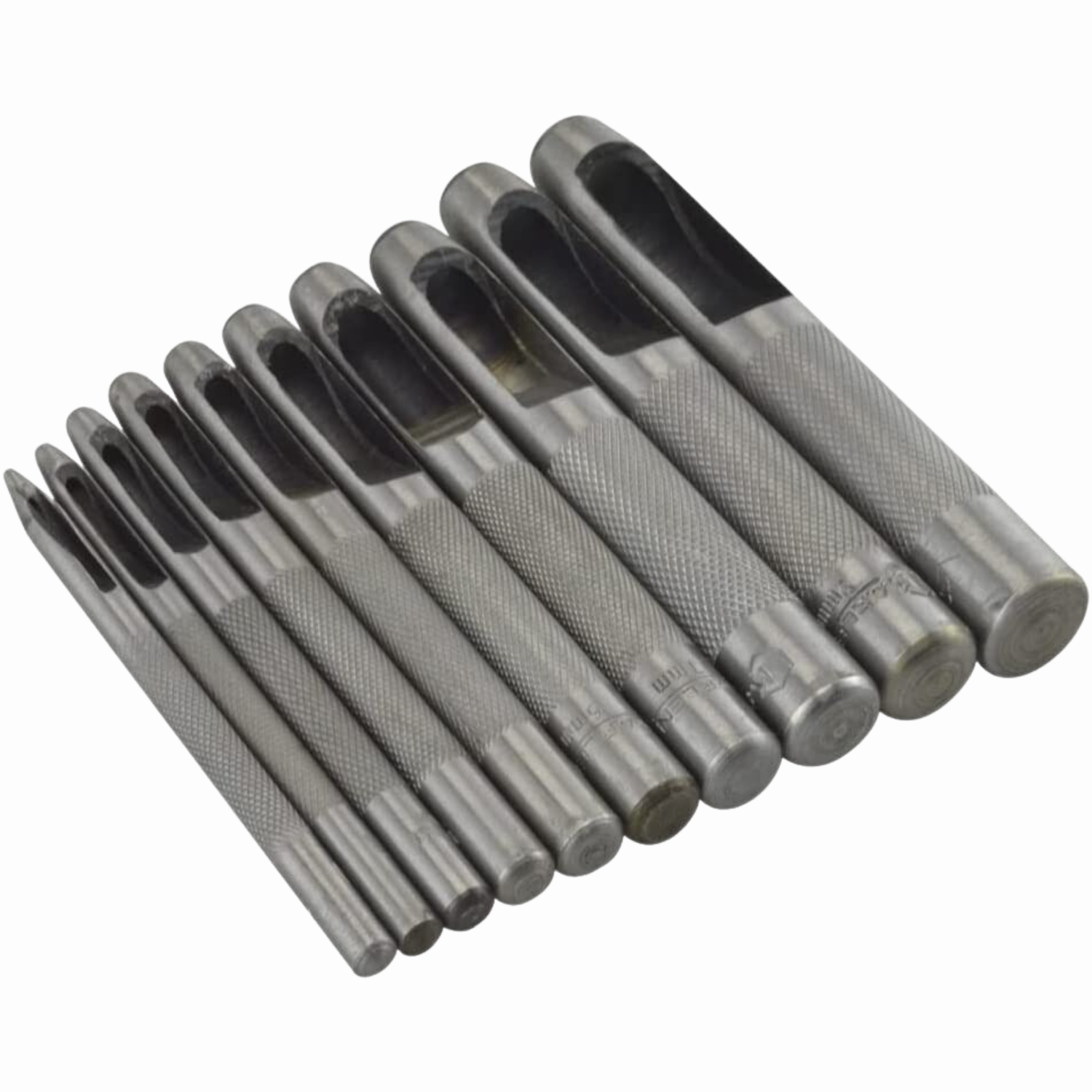 Juego De Sacabocados De 1 A 10mm 10 Unidades Son perfectos para Hacer Agujeros en Correas, Cinturones, Bolsos y Otros artículos de Cuero De Acero Al Carbón con Tratamiento Térmico