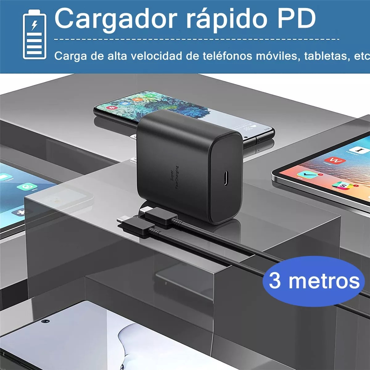 Cargador Carga Rápida Tipo C 45w Para Samsung S23 Ultra S23