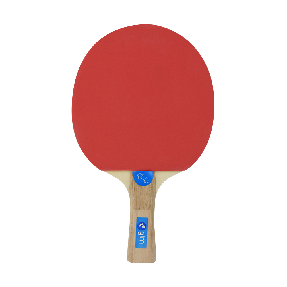 Juego de raquetas para ping pong Mango largo Terminado barnizado Lámina de 5 capas Superficie de hule suave ambas caras con  3 pelotas 